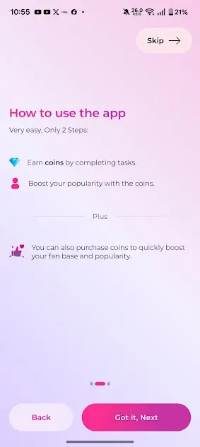 Screenshot of Grow Followers App